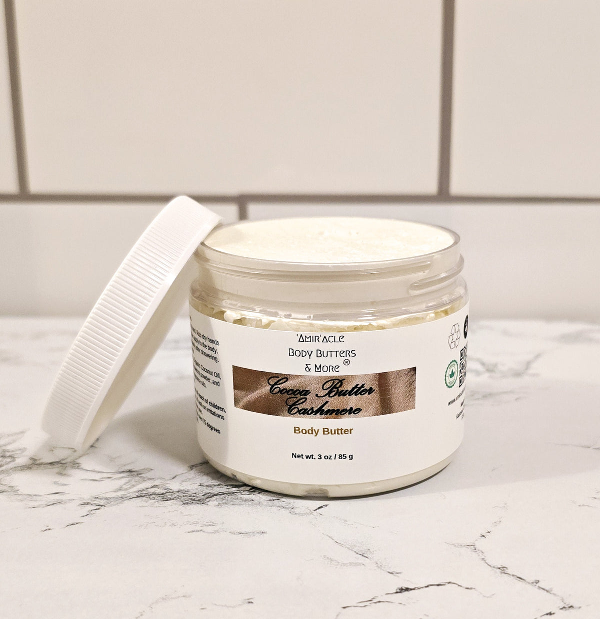 Body butter with natural oils and a smooth texture by Amir'acle Body Butters