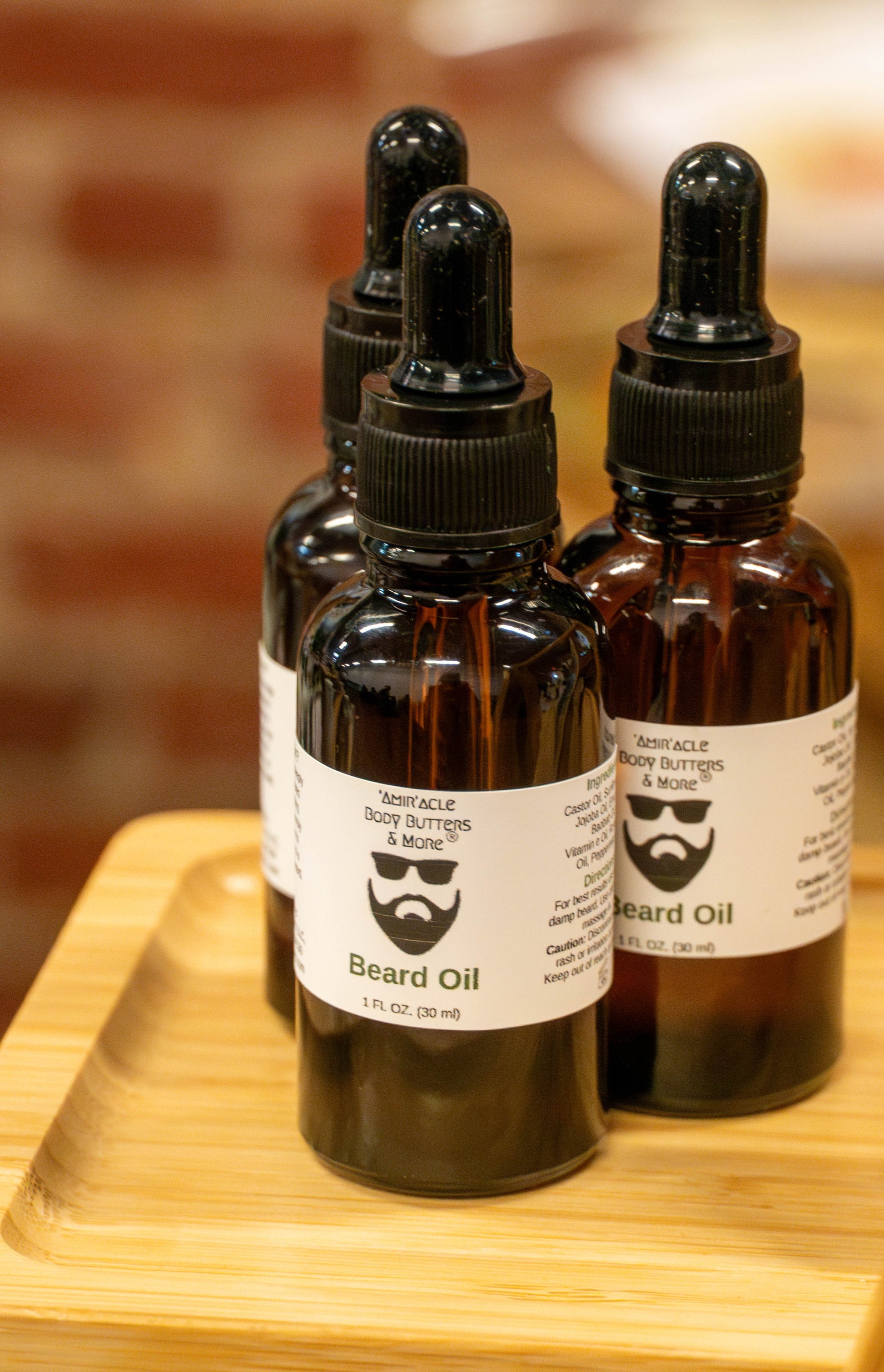Natural Beard Oil for Men | Softens, Conditions & Promotes Growth and Thickness by Amir'acle Body Butters