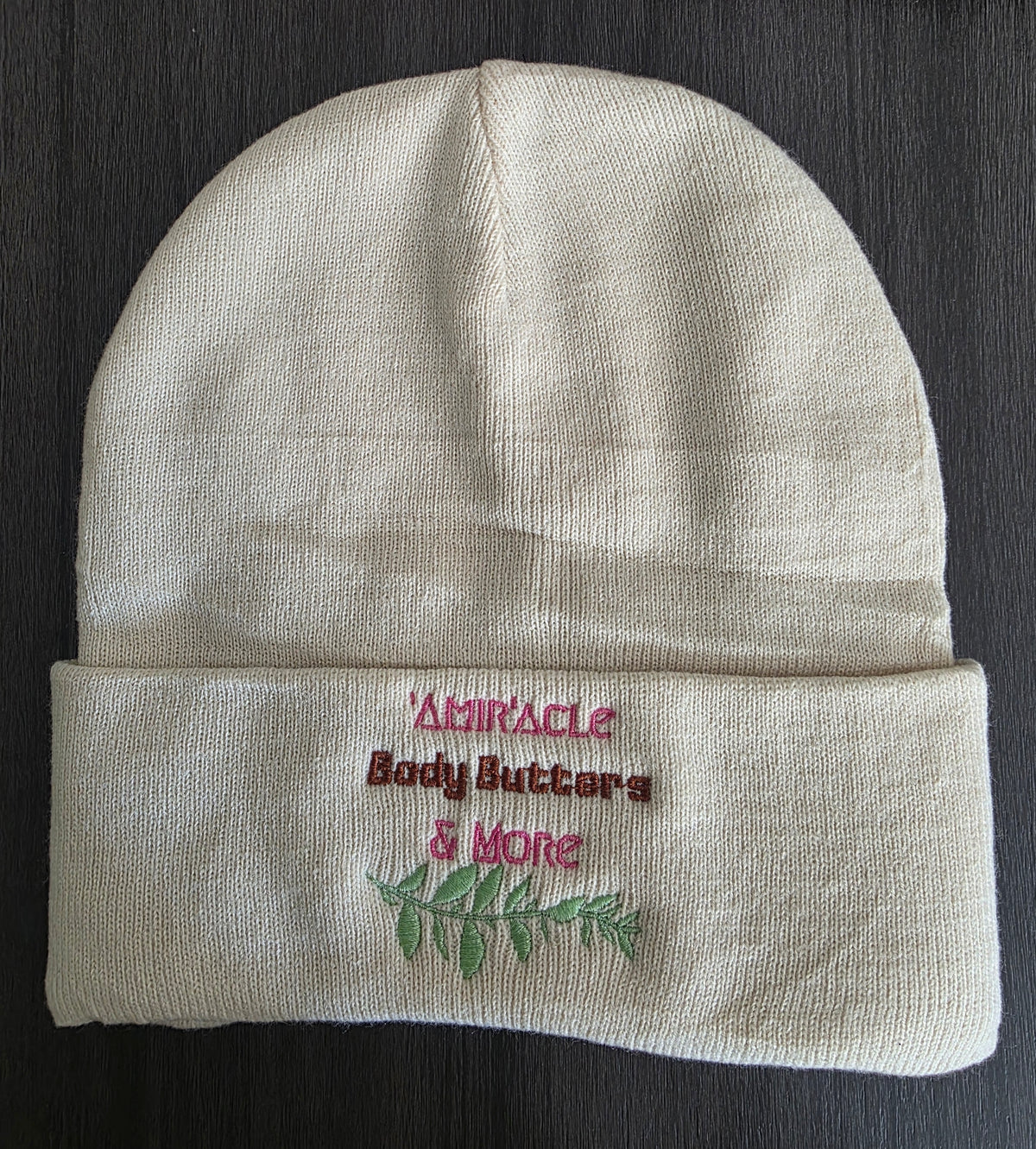 Satin Lined Embroided 'Amir'acle Beanies