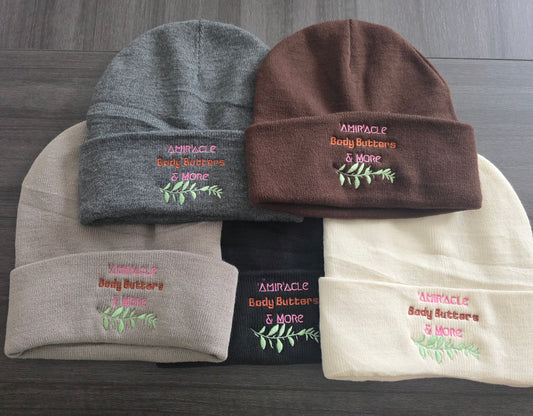 Satin Lined Embroidered 'Amir'acle Beanies